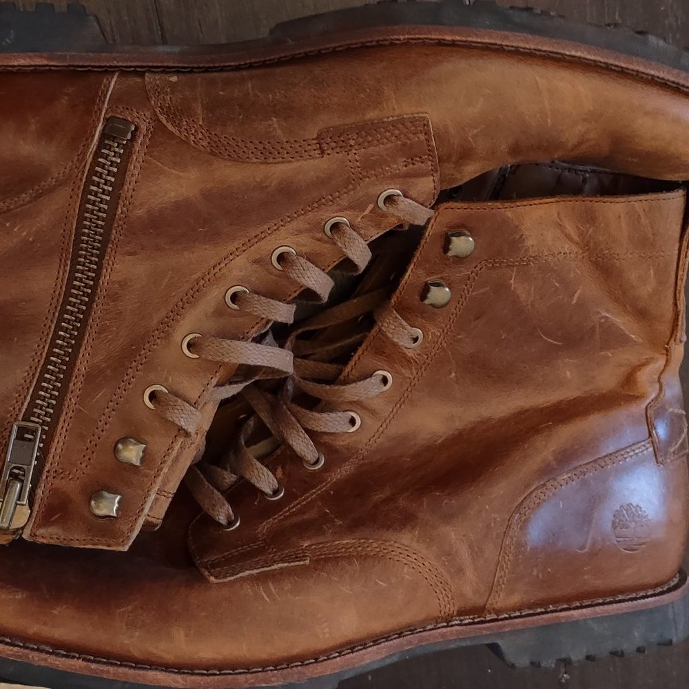 Timberland Oxford Chukka Boots size 12 Side-zip Genuine Leather
